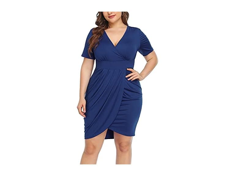 Poseshe Women (4XL) Summer Casual V Neck Dress - Image 1