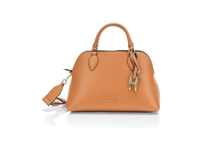 HALSTON H Quincy Embossed Pebble Top Zip Satchel - Image 1