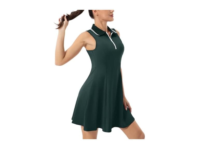FKEEP Women's Athletic Zipper V-Neck with Shorts - Image 1