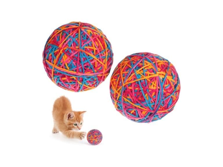 balacoo 2-Pack Large Wool Yarn Cat Balls 3.54 - Image 1