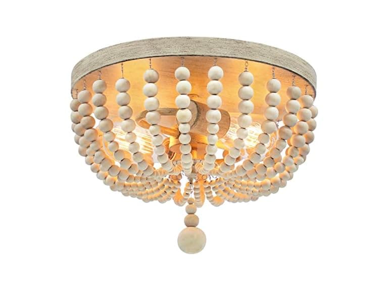 VerRon Farmhouse Wood Beaded Chandelier - Image 1