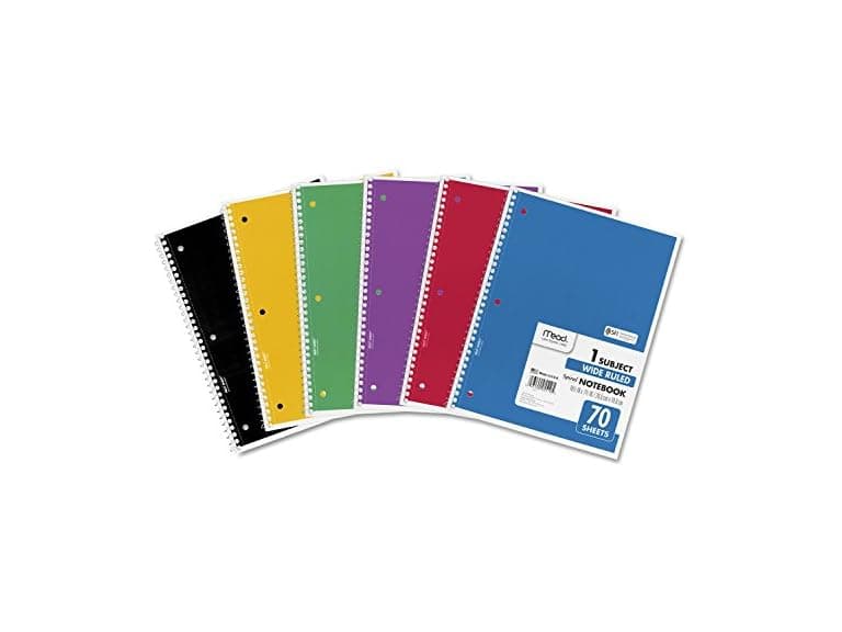 Mead Spiral Notebook Wide Ruled 70 Sht - Image 1