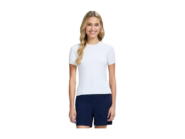 Izod Women Short Sleeve Performance Sweater - Image 1