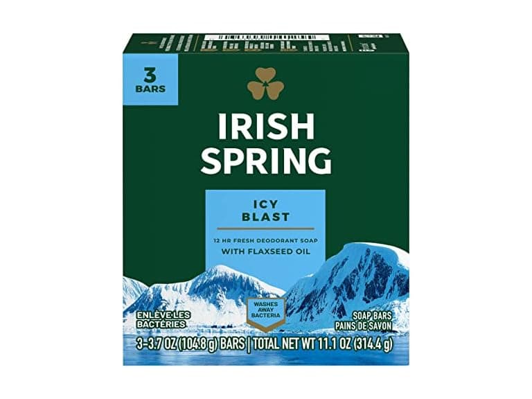 Irish Spring Bath Bar Icy Blast 3pk - Image 1