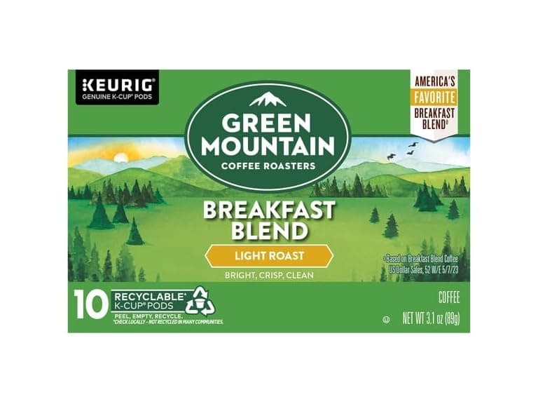10CT Green Mountain Coffee Roasters, Light Roast - Image 1