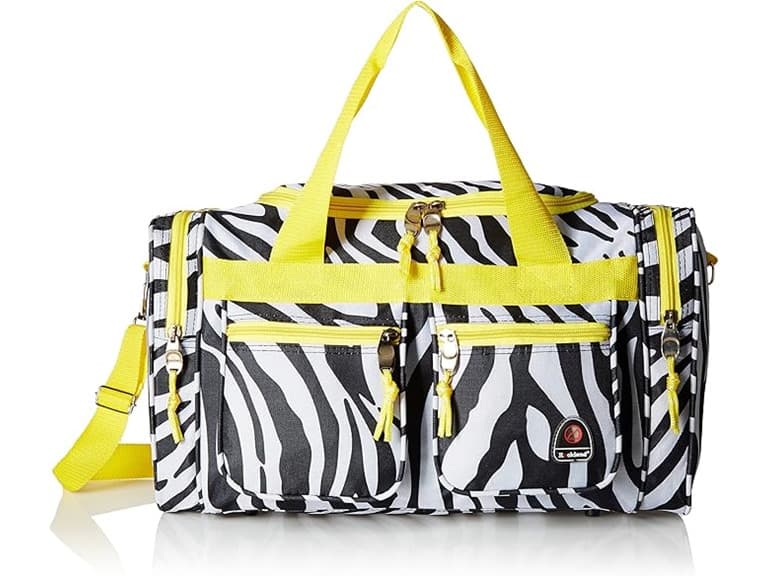 Rockland Duffel Bag Yellow Zebra 19" - Image 1