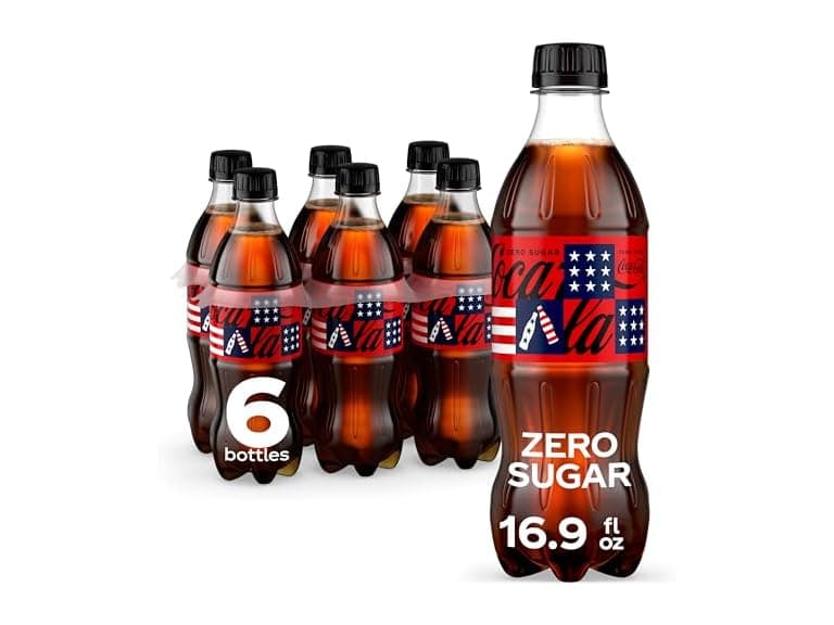 6PK Coke Zero Sugar Diet Soda Soft Drink, 16.9 oz - Image 1