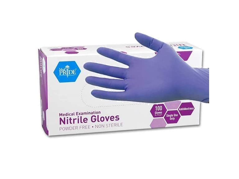 MedPride Powder-Free Nitrile Exam Gloves, Large - Image 1