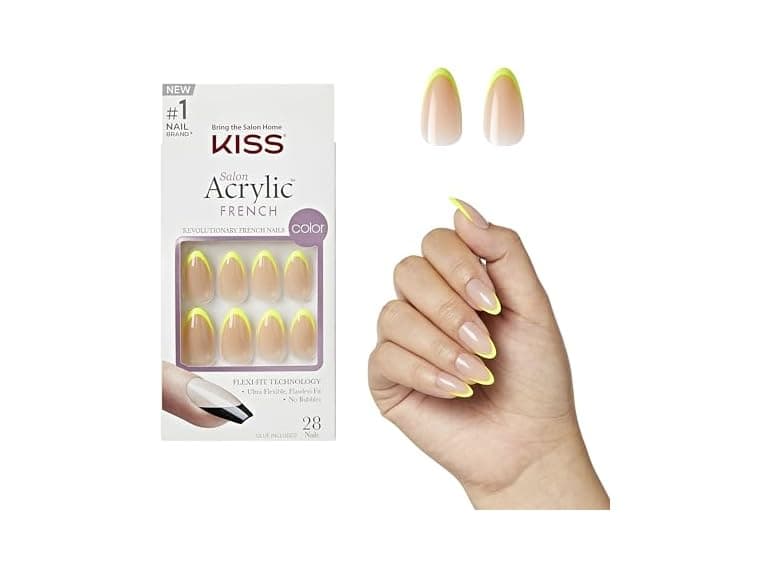 KISS Salon Acrylic 'Hype', Light Neon Yellow - Image 1