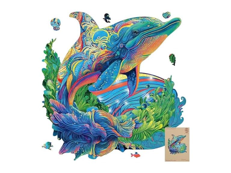500 Pcs Wooden Dolphin Puzzle - Image 1