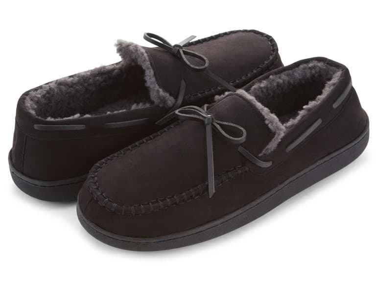 Floopi Men's Moccasin Slipper with Bow - Image 1
