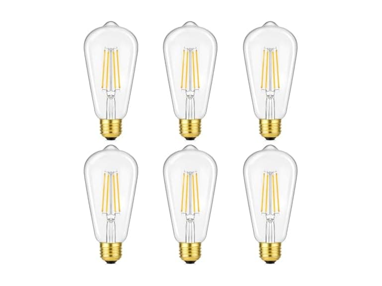 6 Pack LED Edison Bulbs, Warm White - Image 1