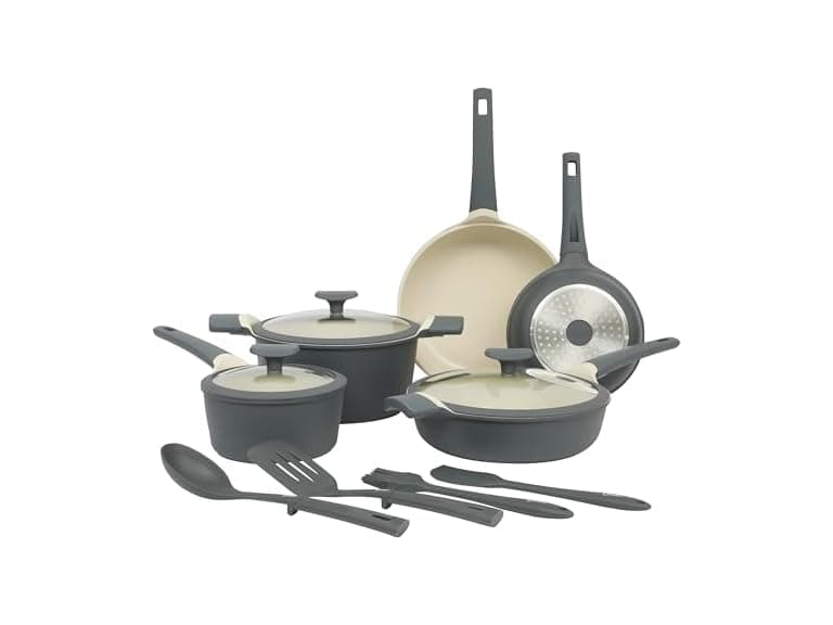 Oster Platinum Rooney 12 Piece Cast Aluminum Pots and Pans  - Image 1