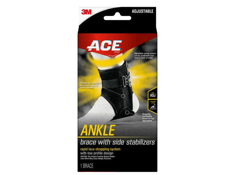 ACE Brand Ankle Support with Stabilizers - Image 1