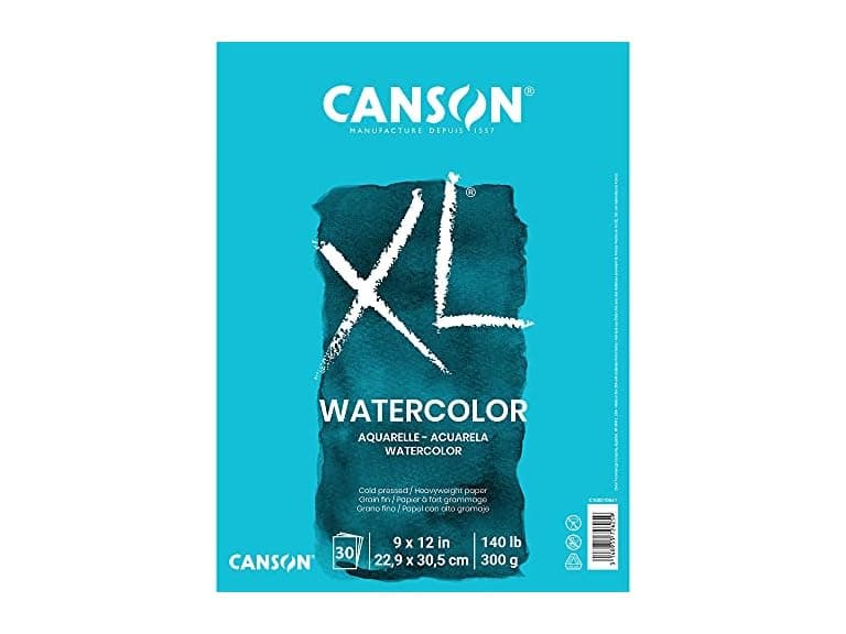 Canson XL Series Watercolor Pad, Heavyweight White Paper, - Image 1
