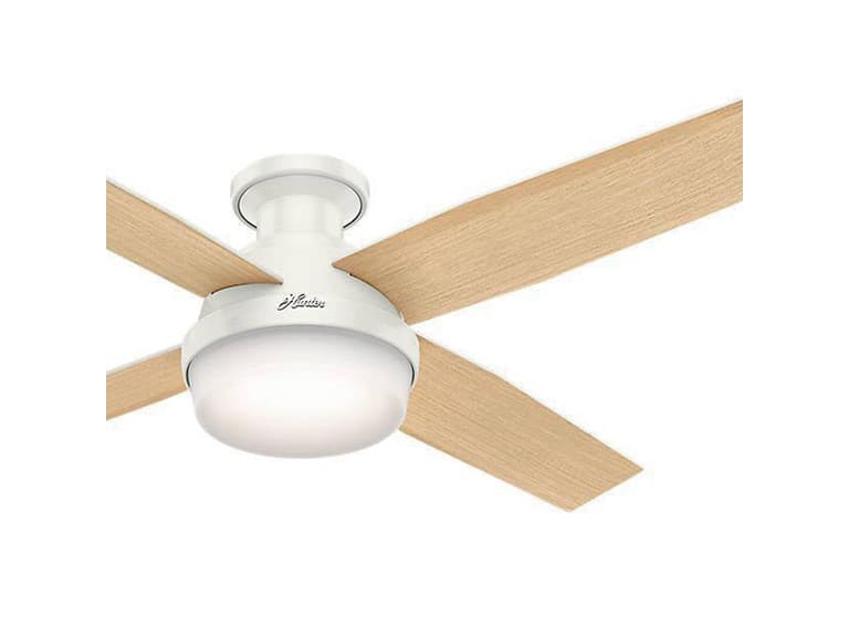 52" Hunter Fan w/Light Kit Fresh White - Image 1