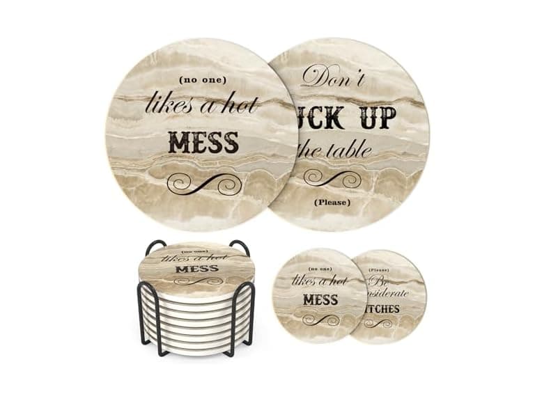 Set of 8 Drink Coasters - Image 1