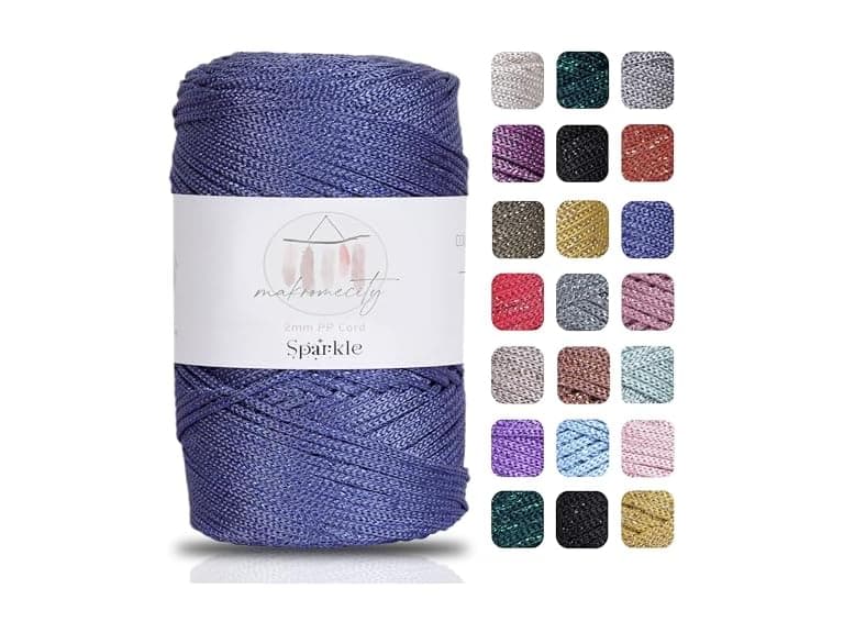 Makromecity, Sparkle Polyester Macrame Cord - Image 1