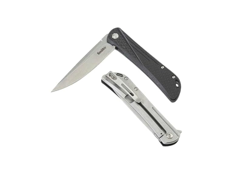 SMITH’S 3-Inch Folding Knife, Black Glass-Filled Handle - Image 1
