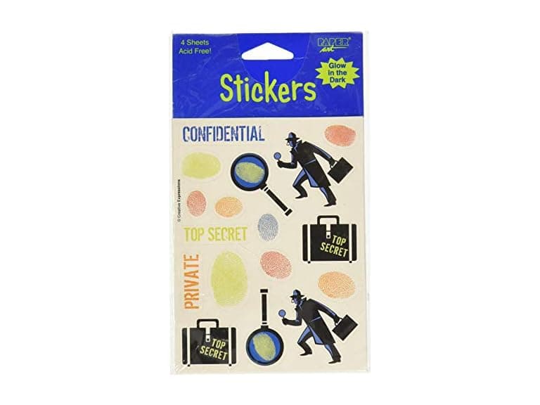 "Glow In The Dark Stickers, 4 Sheets" - Image 1