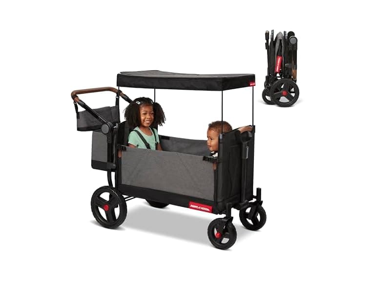 Radio Flyer Atlas Stroller Wagon for Kids Dark Grey - Image 1