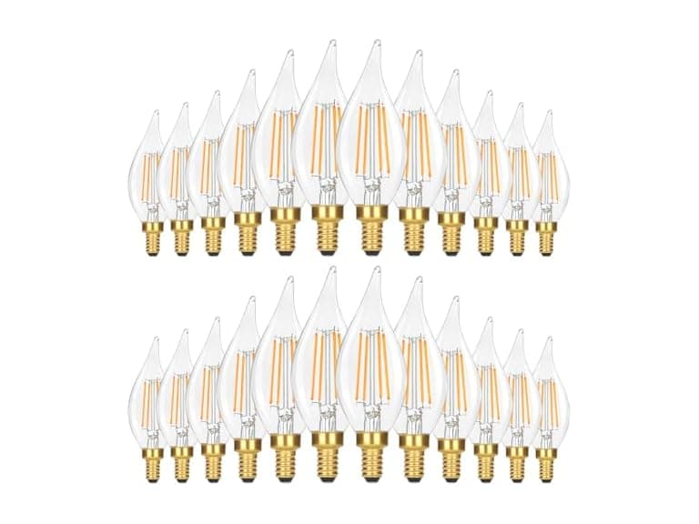 24PK GoBright 4W Candelabra Light Bulbs Daylight White - Image 1