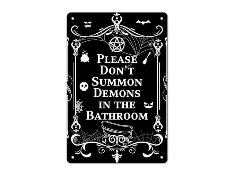 EYSL Metal Tin Sign Bathroom Sign, Bathroom Signs - Image 1