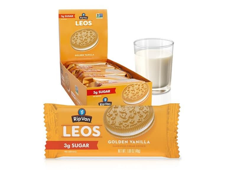 (2Pk) Leos Golden Vanilla Keto Sandwich Cookies - Image 1