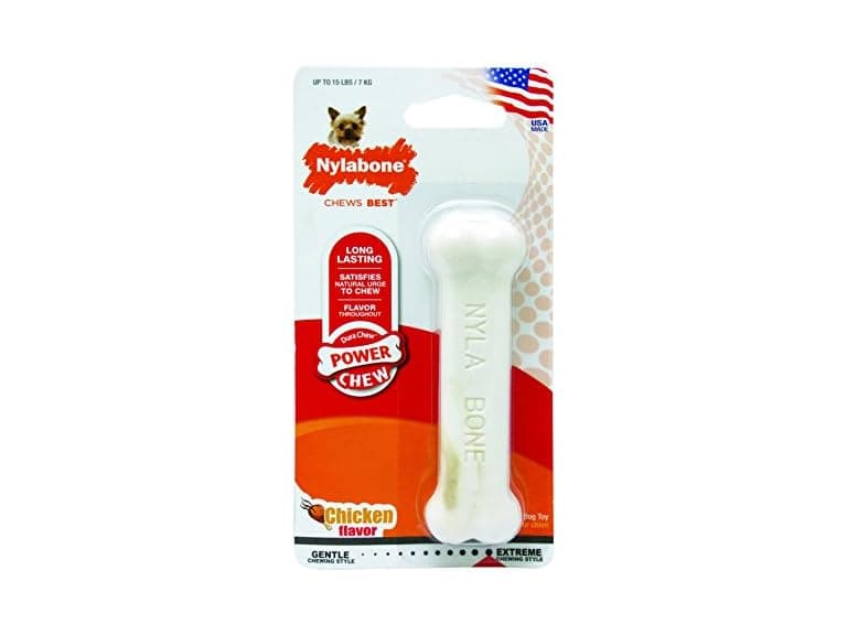 Nylabone Dura Chew Petit Chicken Flavored Bone Toy - Image 1