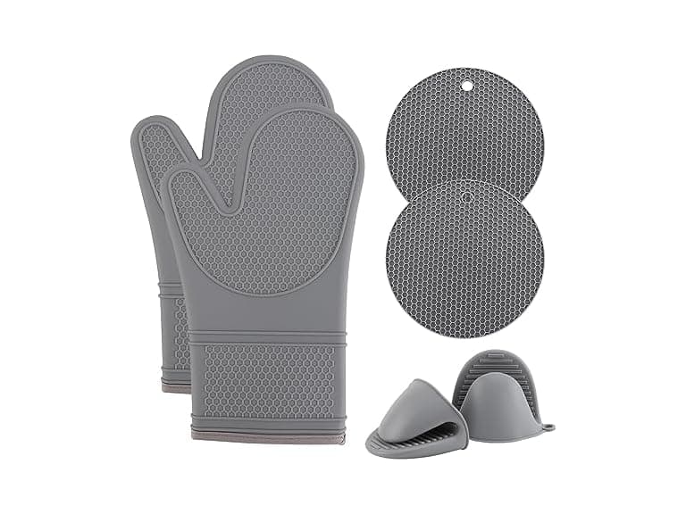COOK WITH COLOR Silicone Oven Mitts - Image 1