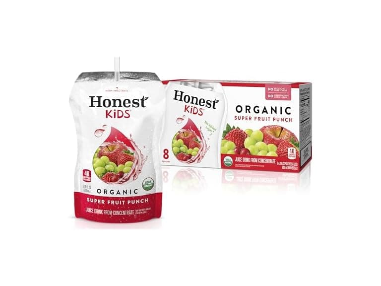 8PK Honest Kids, Organic Super Fruit Punch, 6.75oz. - Image 1