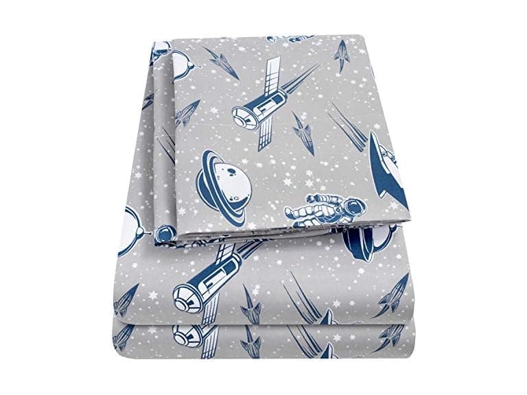 Kids Rocket Astronaut Printed Sheet Set - Image 1