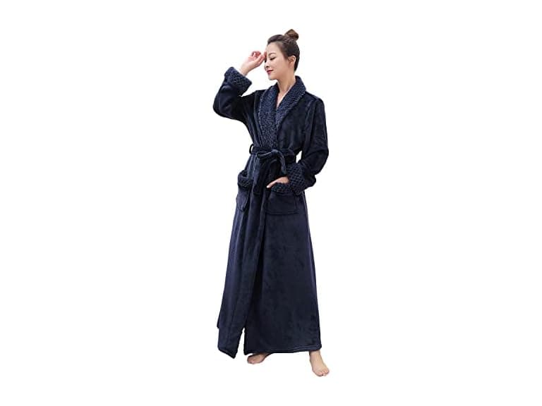 Women's Long Plush Fleece Bathrobe - Image 1