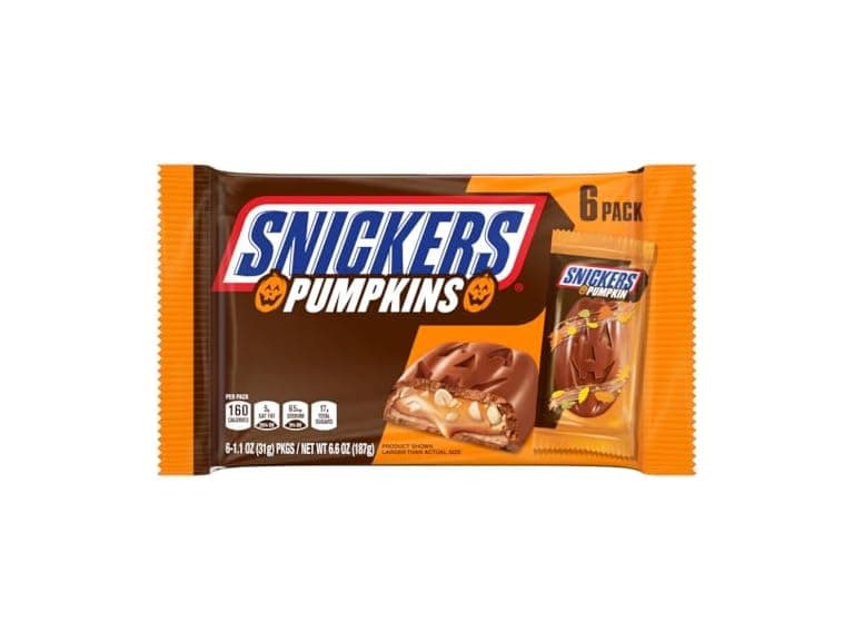Snickers Pumpkins Milk Choc Halloween 6p - Image 1
