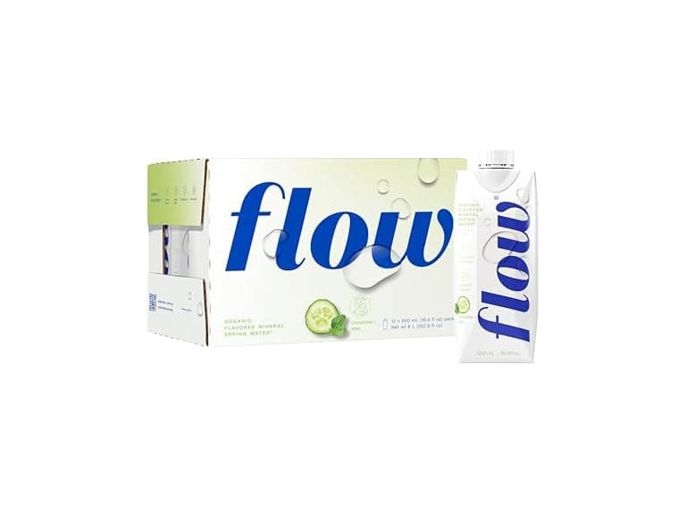 12PK Flow Alkaline Spring Water - Cucumber and Mint - Image 1