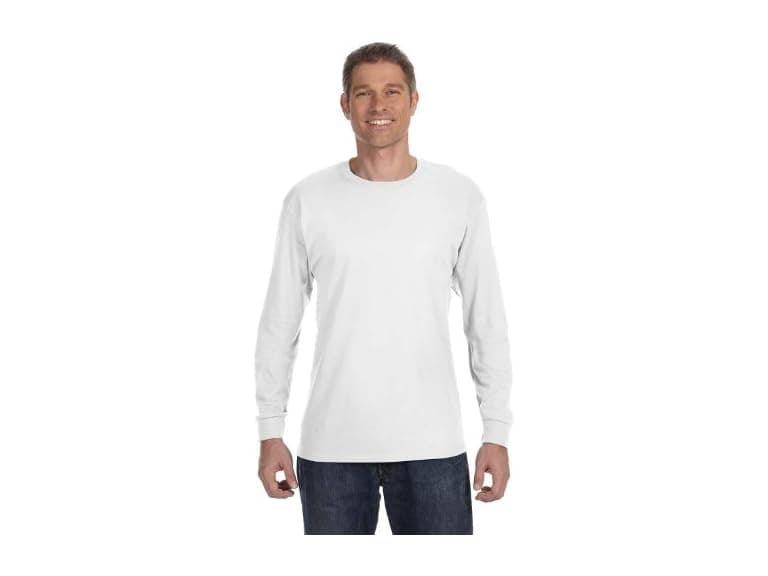 Hanes Men (XL) Long-sleeve Crewneck Loose T-shirt - Image 1