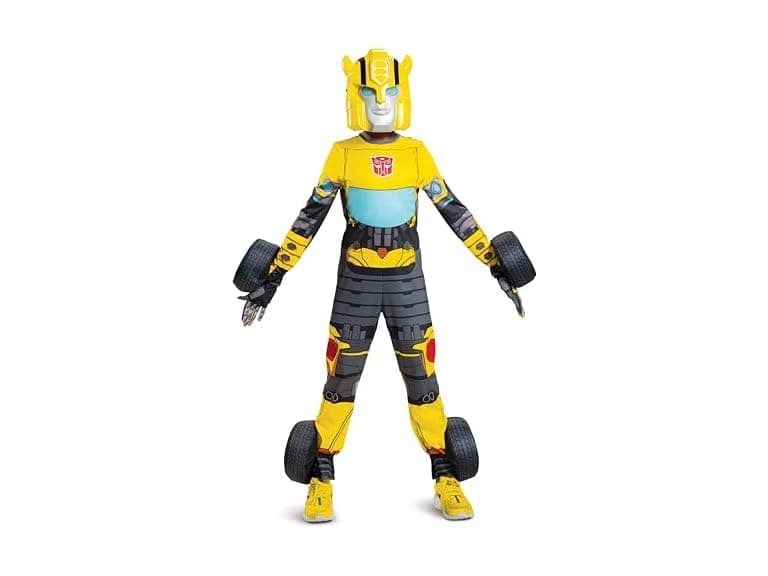 Transformers Child Bumblebee Converting Costume, Size Medium (7-8) - Image 1