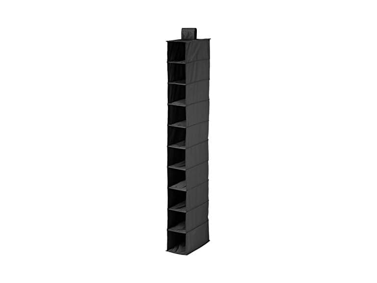 Honey-Can-Do 10-Shelf Hanging Shoe Organizer, Black - Image 1