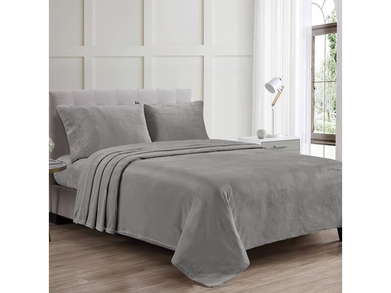 4-Piece Microplush Sheet Set - Image 1