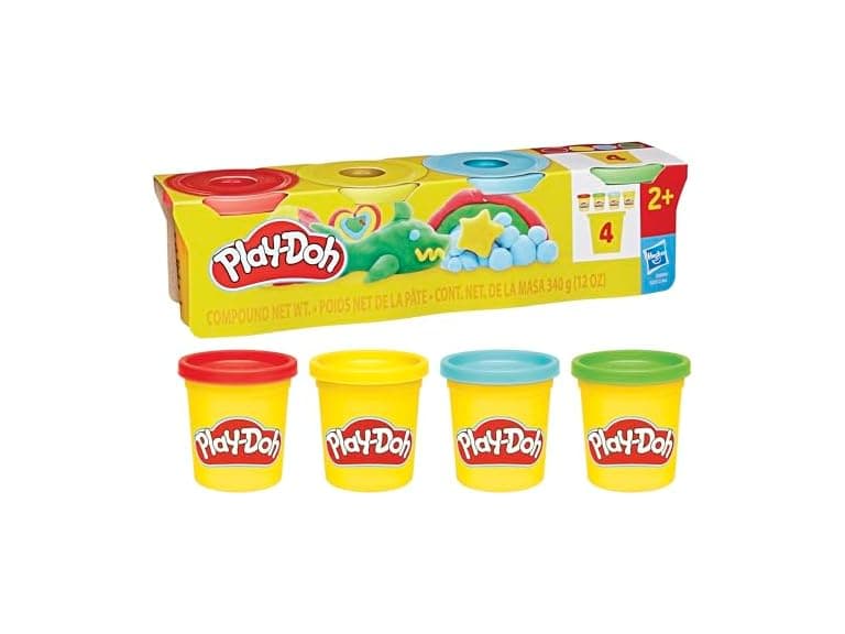 Play-Doh 4 Classic Colours, Modelling Dough Set - Image 1