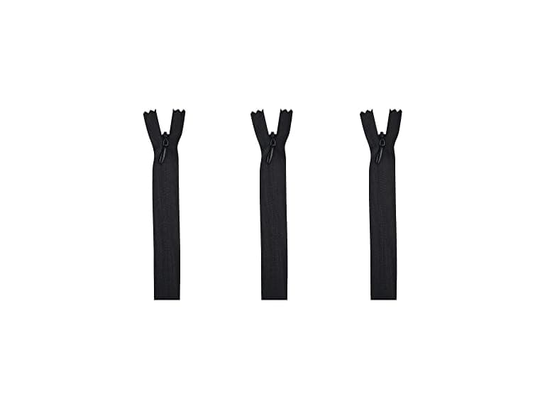C&C Invisible Zipper - 3 Pack of 14 Inch Zippers- Black - Image 1