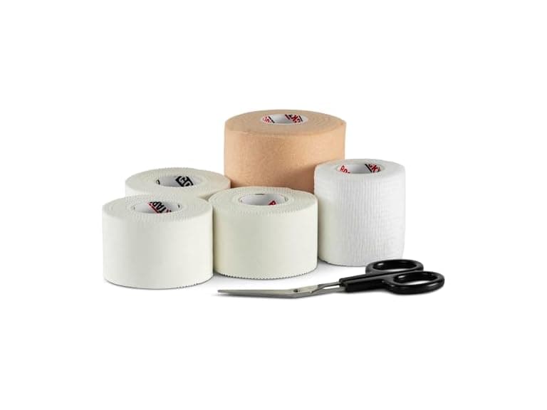 RockTape Go Taping Kit – Athletic Tape, Underwrap, Self-Stick Tape, and Scissors in Portable Case – Sports Tape Set for Joint Support, Training, and On-the-Go Taping Needs - Image 1