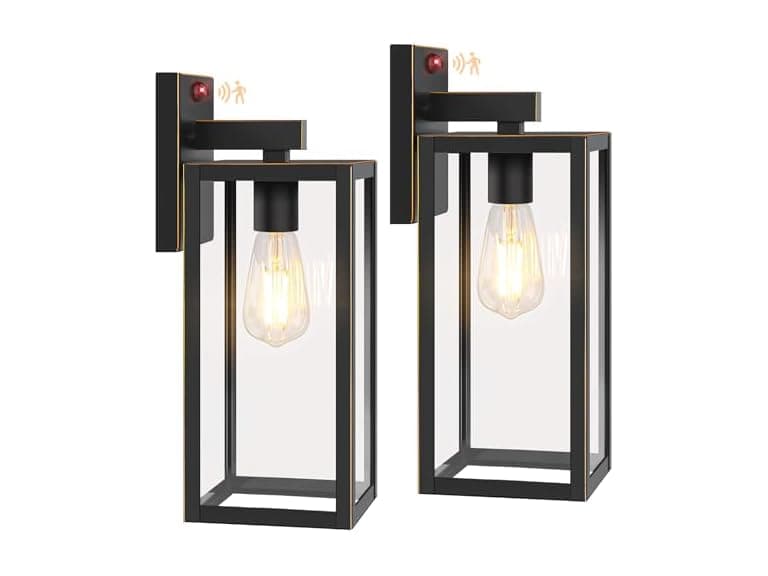 BesLowe 15" Motion Sensor Wall Light 2Pk Brown - Image 1