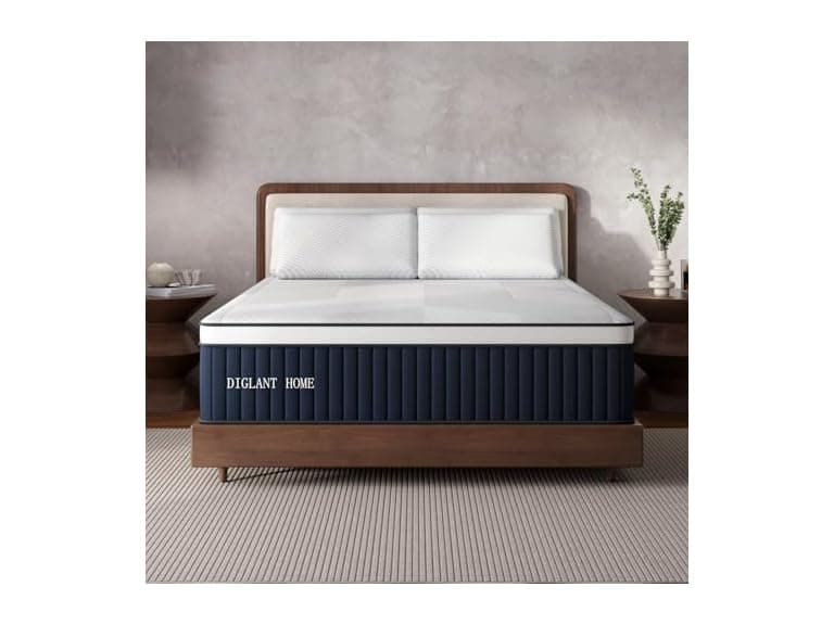 Queen Mattress, DIGLANT 14 Inch Euro Top - Image 1