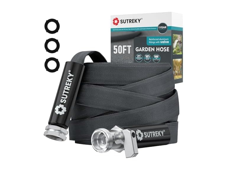 SUTREKY 50ft Garden Hose with Valve - Image 1