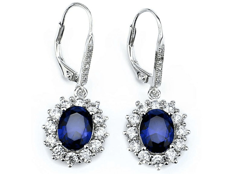 Leverback Sapphire Earrings - Image 1