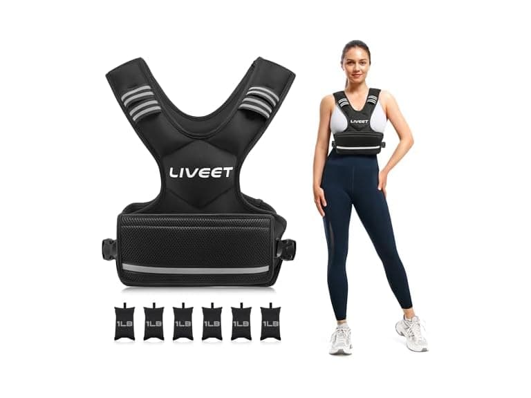 Liveet Adjustable Weighted Vest 4-10lbs