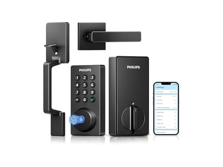 Philips Wi-Fi Smart Door Lock Deadbolt with Handle Set - Image 1
