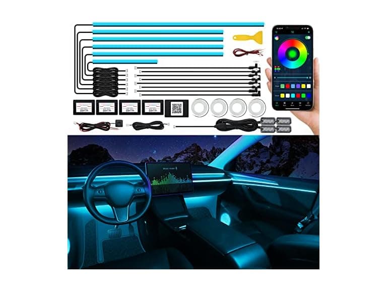 RGB Car Interior LED Strip Lights- Dreamcolor Kit