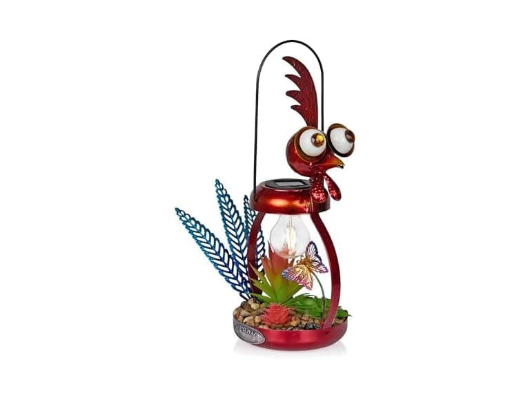 Alpine Corp Solar Rooster LED16in Red - Image 1